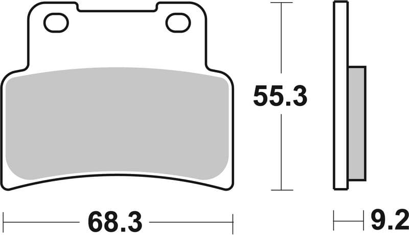 Brake pads Voor, beoogd gebruik: racing/route, materiaal: sinter-SR, 55,3x68,3x9,2mm past: APRILIA RS 125 2006-2007