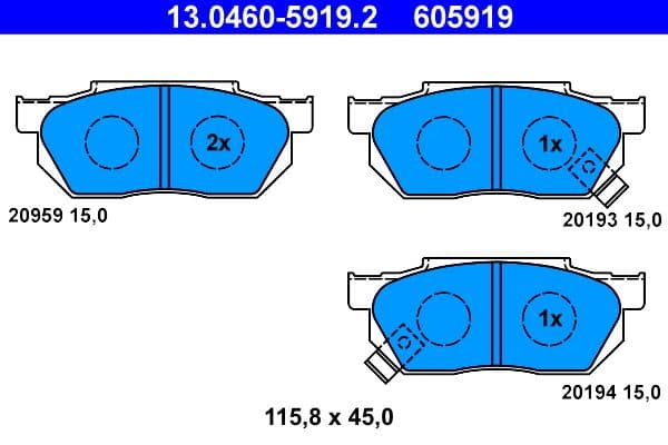 Brake Pad Set, disc brake