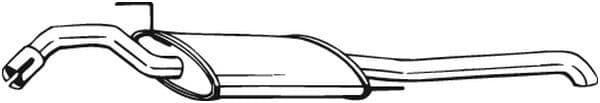 Uitlaatsysteem achterste geluiddemper past: VW PASSAT B3/B4 1.6-2.0 02.88-05.97