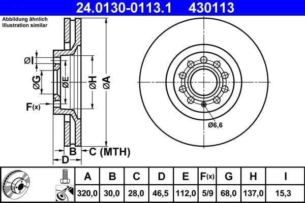 Brake disc Voor Links/Rechts past: AUDI A4 B5, A4 B6, A4 B7, A4 B8, A6 C5, ALLROAD C5  SEAT EXEO, EXEO ST 1.6-4.2 04.95-12.15
