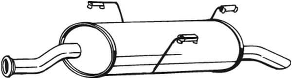 Uitlaatsysteem achterste geluiddemper past: PEUGEOT 306 1.8/2.0 07.94-04.02