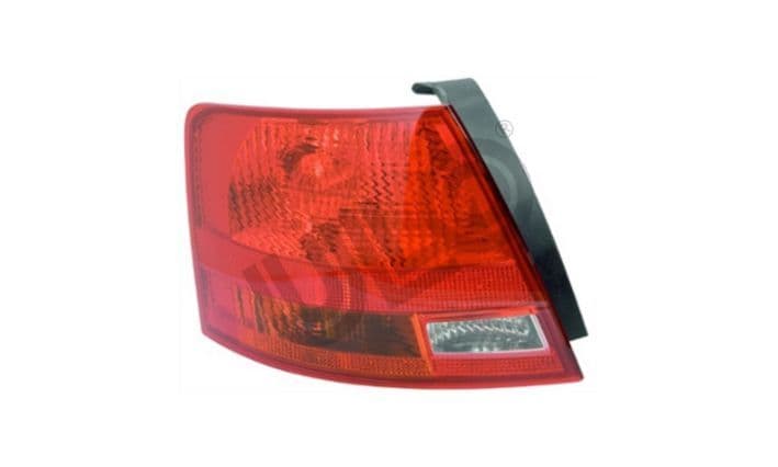 Achterlicht Links (extern, kleur indicator geel, kleur van het glas red) past: AUDI A4 B7 Saloon / Stationwagon 11.04-06.08