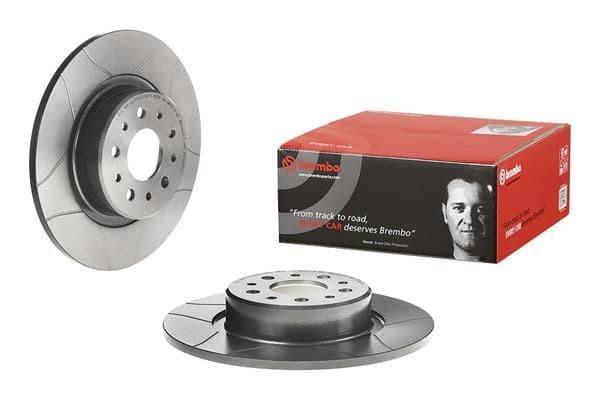 Brake disc, BREMBO Max, 1pcs, Cut, Achter   Links/Rechts, buitendiameter 276 mm, dikte 10 mm, past: ALFA ROMEO 147, 156, GT 1.6-3.2 02.97-09.10
