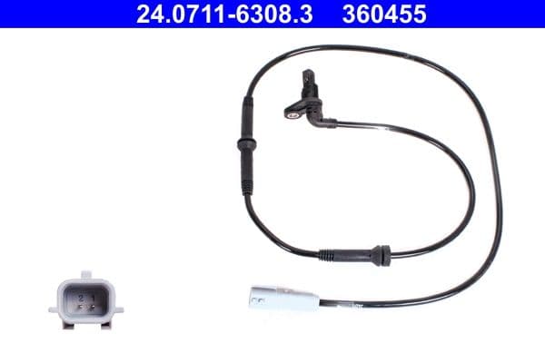 ABS-sensor Achter Links past: DACIA DOKKER, LODGY  RENAULT EXPRESS, LODGY 1.2-1.6LPG 03.12-
