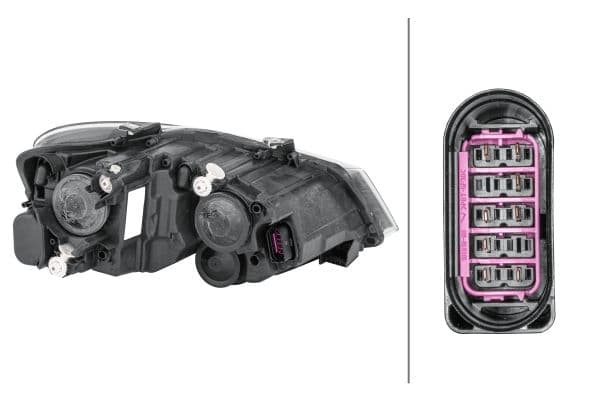 Koplamp Links (halogeen, H7/H7/W5W/WY21W, elektrisch, met motor, met gloeilamp) past: VW POLO V, POLO VIVO