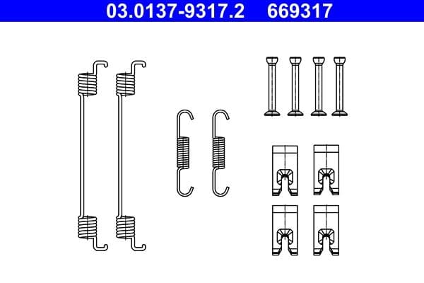 Accessory Kit, brake shoes