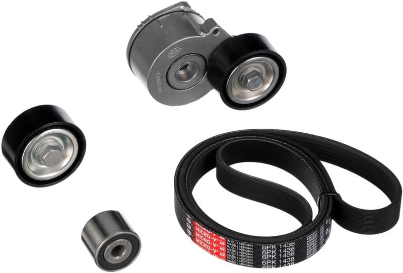 Multi-V-riemset met spanner past: CITROEN BERLINGO, JUMPY I, XSARA  FIAT SCUDO  PEUGEOT 206, 306, EXPERT, PARTNER, PARTNER ORIGIN 1.9D 06.96-12.15