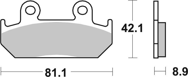 Brake pads Voor, beoogd gebruik: route, materiaal: sinter-SA, 42,1x81,1x8,9mm past: HONDA CBR, XRV 600/750 1987-1993