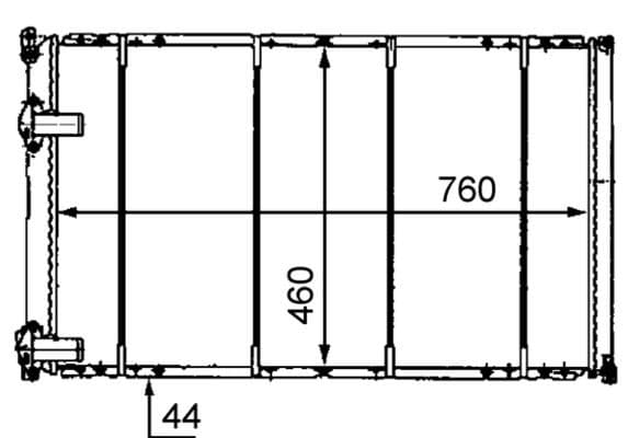Motorradiator (handmatig) past: OPEL MOVANO A  RENAULT MASTER II 1.9D/2.5D/2.8D 07.98-