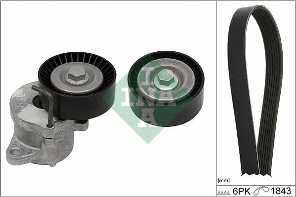 V-snaren set (met rollen) past: OPEL ASTRA J, ASTRA J GTC, CASCADA, ZAFIRA C 2.0D 09.09-11.18