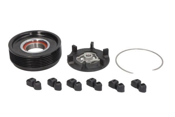 Airco compressor koppeling compleet (DENSO 6PK 100mm) past: BMW 1 (E81), 1 (E88), 3 (E90), 3 (E91), 3 (E92) 2.0D 12.04-12.13