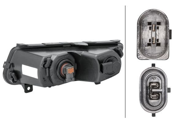 Mistlamp Voor Rechts (H8/P21W, met dagrijlichten  met gebogen lichten) past: VW POLO V 6R 06.09-05.14