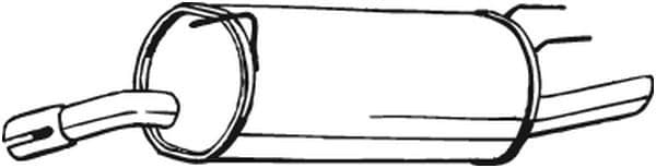 Uitlaatsysteem achterste geluiddemper past: OPEL OMEGA B 2.0D/2.2D/2.5D 04.94-07.03