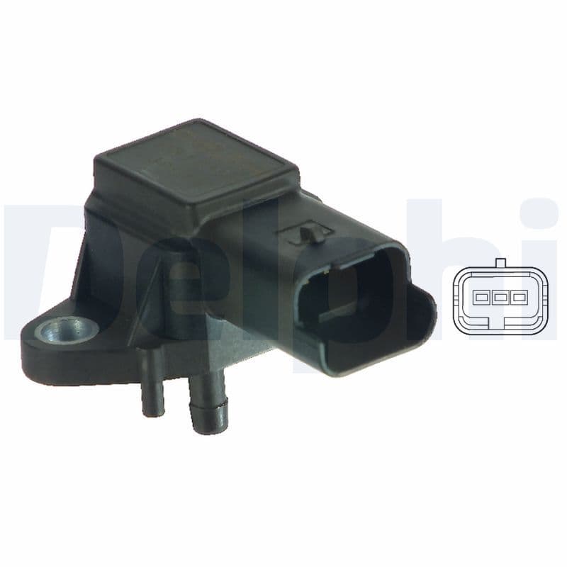 Druksensor in het inlaatspruitstuk (3 pin) past: CITROEN C5 I, C8, EVASION, JUMPY I, XANTIA  FIAT SCUDO, ULYSSE  LANCIA PHEDRA, ZETA  PEUGEOT 406, 607, 806, 807, EXPERT 2.0D/2.2D 06.98-