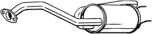 Uitlaatsysteem achterste geluiddemper past: HONDA JAZZ III 1.2/1.3/1.4 07.08-12.15