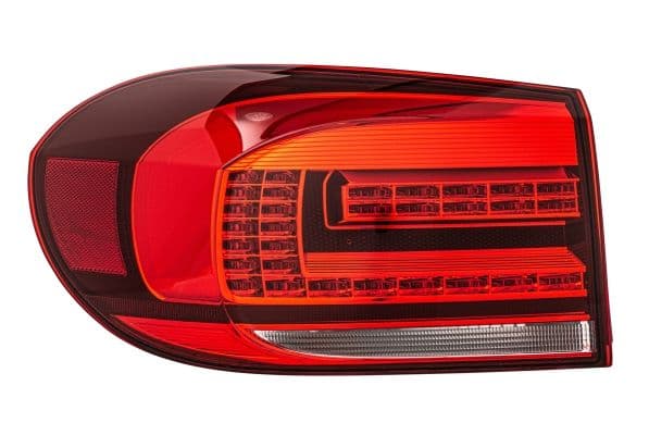 Achterlicht Links (bovenste deel/extern, LED/P21W, kleur indicator wit, kleur van het glas red/wit) past: VW TIGUAN I Off-road 05.11-07.18