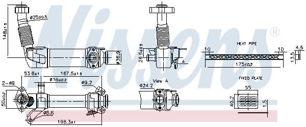 Uitlaatgassen radiator past: BMW 1 (E87), 3 (E46), 3 (E90), 3 (E91), 3 (E92), 3 (E93), 5 (E60), 5 (E61), 6 (E63), 6 (E64), 7 (E65, E66, E67), X3 (E83), X5 (E53), X5 (E70) 2.0D/2.5D/3.0D 04.01-12.13