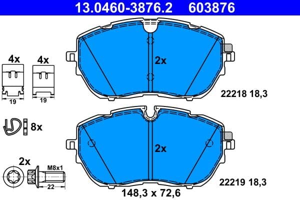 Remblokken set Voor , past: DS DS 4 II, DS 7, DS 9, N°4  CITROEN C5 AIRCROSS, C5 X  OPEL ASTRA L, GRANDLAND / GRANDLAND X, GRANDLAND X  PEUGEOT 3008, 3008 II, 308, 308 II 1.2-Electric 09.13-
