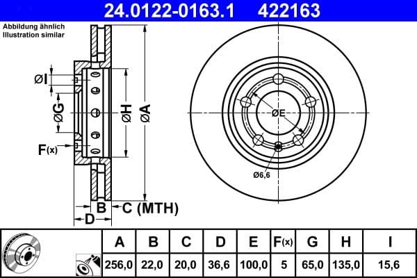 Brake disc Achter Links/Rechts past: AUDI A3, TT  SEAT LEON, TOLEDO II  SKODA OCTAVIA I, OCTAVIA II  VW BORA, BORA I, GOLF IV, NEW BEETLE 1.4-3.2 08.97-12.13