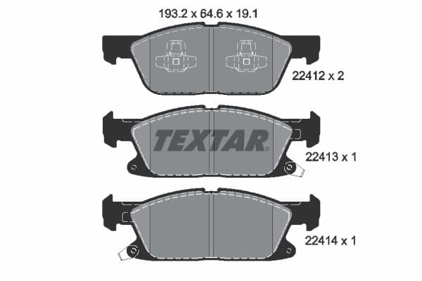 Remblokken set Voor , past: FORD FOCUS IV, GALAXY III, GALAXY MK III, KUGA III, MONDEO V, S-MAX  FORD USA EDGE, FUSION 1.0-2.7 09.12-