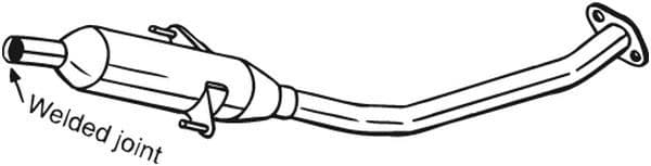 Middendemper uitlaatsysteem past: TOYOTA COROLLA VERSO 1.6/1.8 04.04-03.09