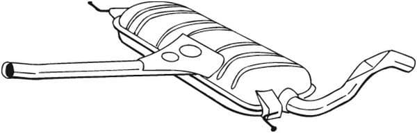 Middendemper uitlaatsysteem past: VW PASSAT B5, PASSAT B5.5 1.8-2.0D 10.96-05.05