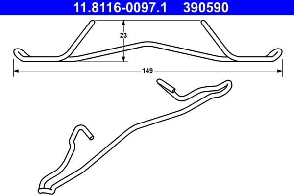 Remblok montagekit achter Voor past: DAEWOO ESPERO, LANOS, NEXIA  OPEL ASCONA C, ASTRA F, ASTRA F CLASSIC, CALIBRA A, KADETT E, OMEGA A, VECTRA A, VECTRA B 1.4-2.4 08.84-