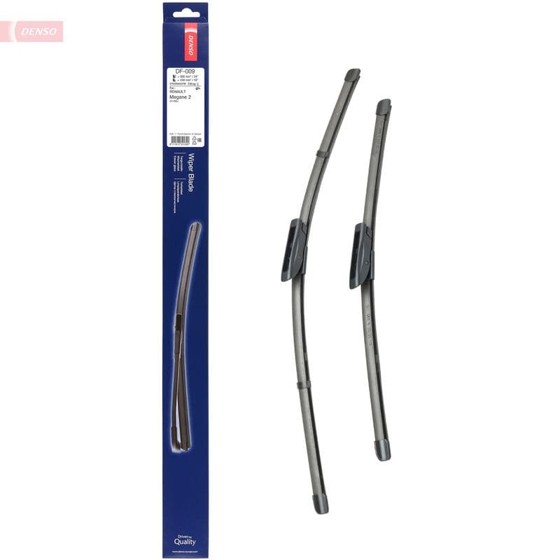 Wisserblad voegloos Voor (2pcs) Flat Blades 600/450mm past: RENAULT MEGANE II, MEGANE IV, TALISMAN 09.02-