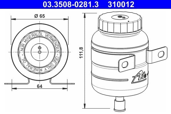 Expansion Tank, brake fluid