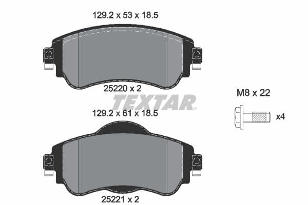 Remblokken set Voor , past: CITROEN C4 II, DS4 1.2/1.4/1.6D 11.09-