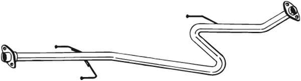 Uitlaatpijp midden past: TOYOTA COROLLA 1.3 08.87-06.92