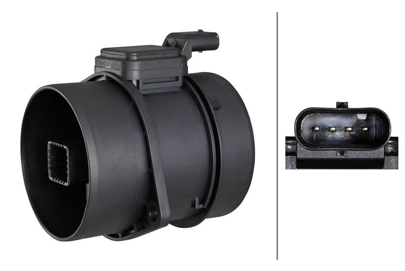 Luchtstroommeter (4 pin, module) past: MERCEDES C (C204), C T-MODEL (S204), C (W204), E (A207), E (C207), E T-MODEL (S212), E (W212), GLK (X204), SPRINTER 3,5-T (B906) 2.1D-3.0D 09.03-