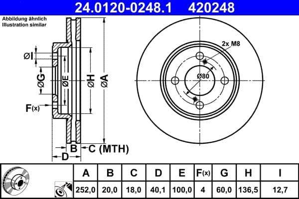 Brake disc Voor Links/Rechts past: SUZUKI BALENO, SWIFT V 1.0-1.2H 02.16-