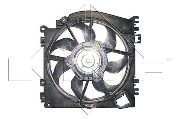 Radiatorventilator (met huisvesting) past: NISSAN MICRA C+C III, MICRA III, NOTE  RENAULT CLIO III, MODUS, TWINGO II, WIND 1.2-1.6 01.03-12.14