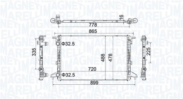 Motorradiator past: AUDI A4 ALLROAD B9, A4 B9, A5, A6 C8 1.4-2.0H 05.15-