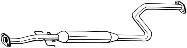 Middendemper uitlaatsysteem past: ROVER 400, 400 II 1.4/1.6/1.8 05.95-03.00