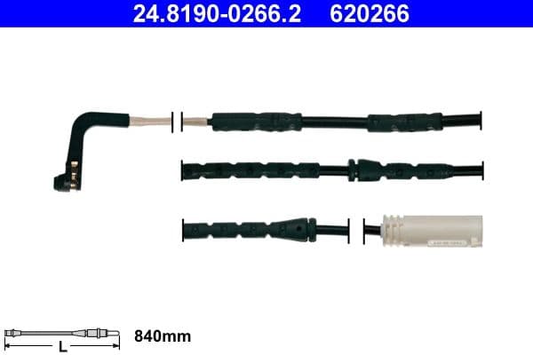 Sensor remblokslijtage Voor past: BMW 3 (E90), 3 (E91), 3 (E92), X1 (E84) 2.0D-3.0D 12.04-06.15