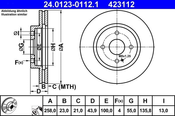 Brake disc Voor Links/Rechts past: MAZDA 2, MX-5 IV 1.3-2.0 07.07-