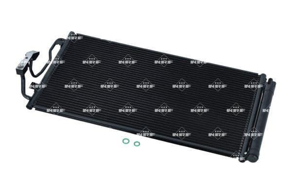 A/C condensator (met droger) past: BMW 1 (F20), 1 (F21), 2 (F22, F87), 2 (F23), 3 (F30, F80), 3 (F31), 3 GRAN TURISMO (F34), 4 (F32, F82), 4 (F33, F83), 4 GRAN COUPE (F36) 0.65H-Electric 07.11-