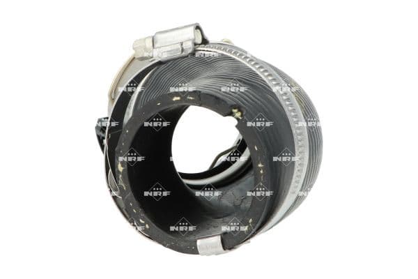 Intercooler slang Links (Top, diameter 41/43mm, lengte 150mm, zwart) past: VW CALIFORNIA T5 CAMPER, CALIFORNIA T6 CAMPER, MULTIVAN T5, MULTIVAN T6, TRANSPORTER T5, TRANSPORTER T6 2.0D 09.09-12.19