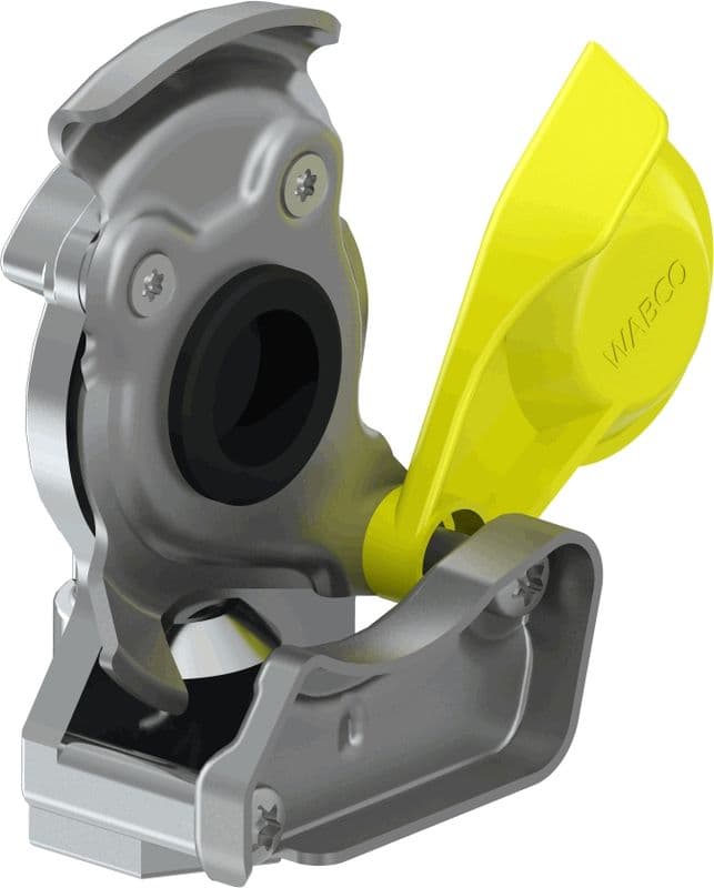 Pneumatische koppeling (door handle, draadmaat M22x1,5mm, kleur geel, toepassing aanhangwagen) past: IVECO TURBOTECH  MAN LION´S STAR