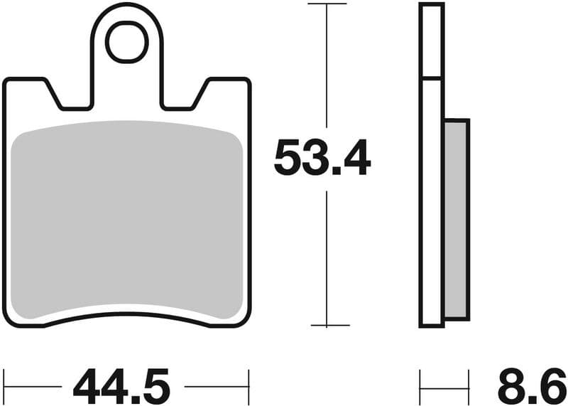Brake pads Voor, beoogd gebruik: scooters, materiaal: keramisch / koolstof-CC, 53,4x44,5x8,6mm past: SUZUKI AN  YAMAHA FJR 250/400/1300 1998-2009