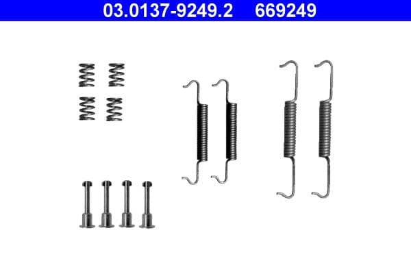 Remschoen reparatieset Links/Rechts past: CITROEN EVASION  FIAT ULYSSE  LANCIA ZETA  PEUGEOT 406, 607, 806 1.8-3.0 06.94-02.06