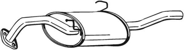 Uitlaatsysteem achterste geluiddemper past: DAIHATSU CHARADE IV, GRAN MOVE 1.5/1.6 06.94-
