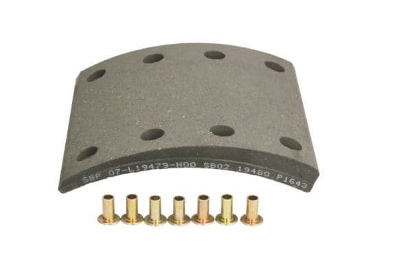 Brake shoe lining Achter (367x180. 1-overmaat) past: SAF S, SK, SKRLS, SKRS, Z