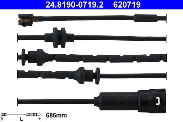 Warning Contact, brake pad wear