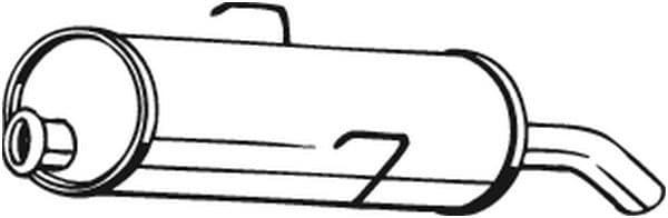 Uitlaatsysteem achterste geluiddemper past: PEUGEOT 205, 205 I, 205 II 1.3-1.9 03.86-09.98