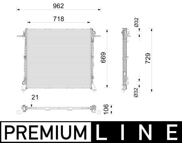 Motorradiator past: MAN TGE  VW CRAFTER, GRAND CALIFORNIA CAMPER 2.0D/Electric 09.16-