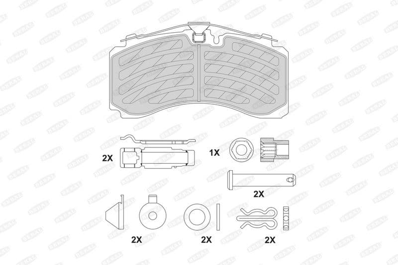 Remblokken set Achter KB ST7-430 (ProTecS)
