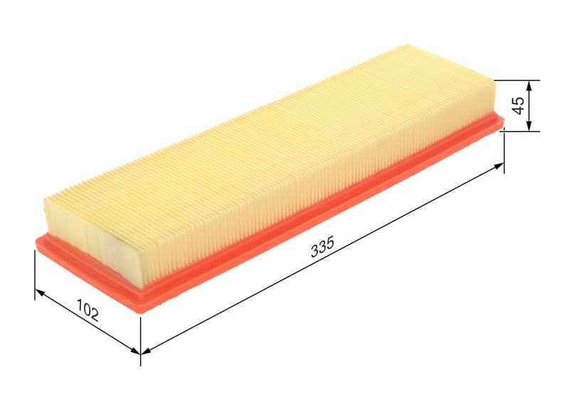 Luchtfilter (Patroon) past: CITROEN BERLINGO, C2, C2 ENTERPRISE, C3 I, C3 II, C3 PLURIEL  PEUGEOT 1007, 207, PARTNER 1.1-1.4LPG 06.96-